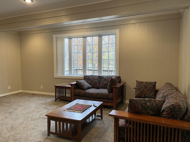 view of carpeted living room