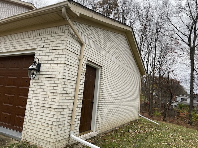 view of home's exterior with a garage