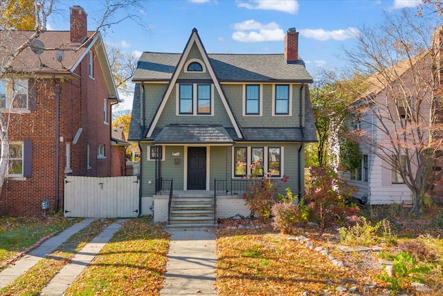 view of front of property with a porch