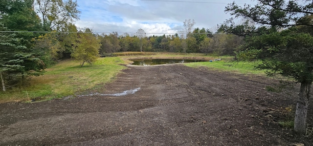 view of road featuring a water view