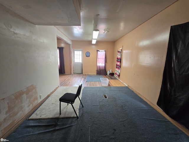 interior space featuring wood-type flooring