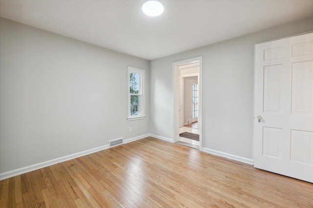 unfurnished bedroom featuring light hardwood / wood-style floors