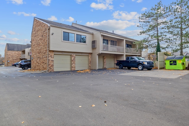 view of property featuring a garage