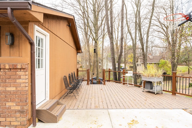 view of patio / terrace featuring a wooden deck