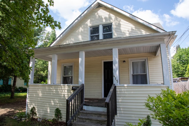 bungalow-style home featuring covered porch