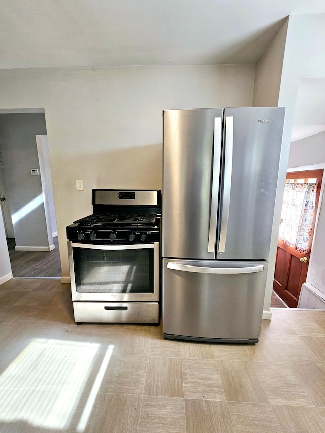 kitchen with stainless steel appliances