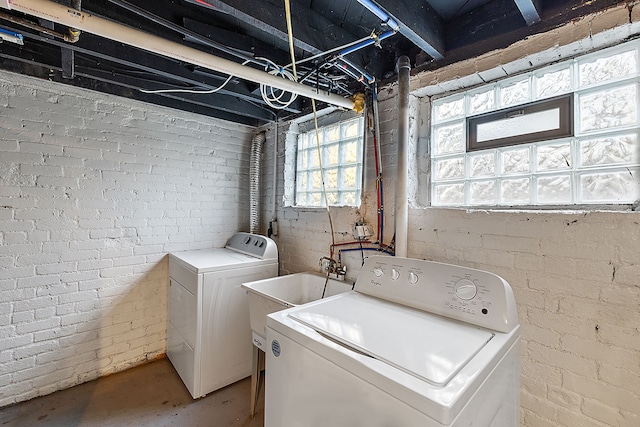 laundry area with washer and dryer