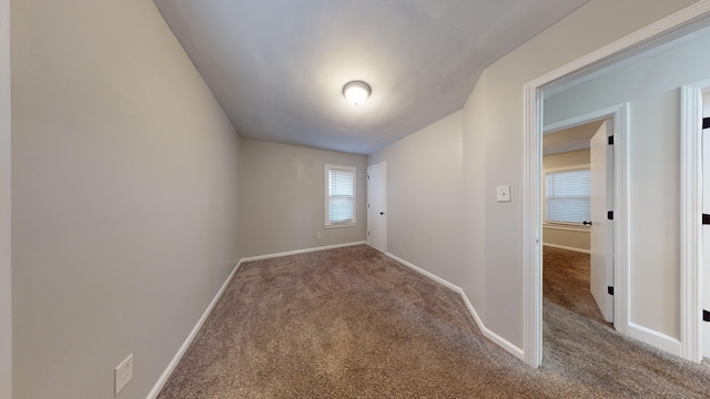 corridor featuring carpet floors