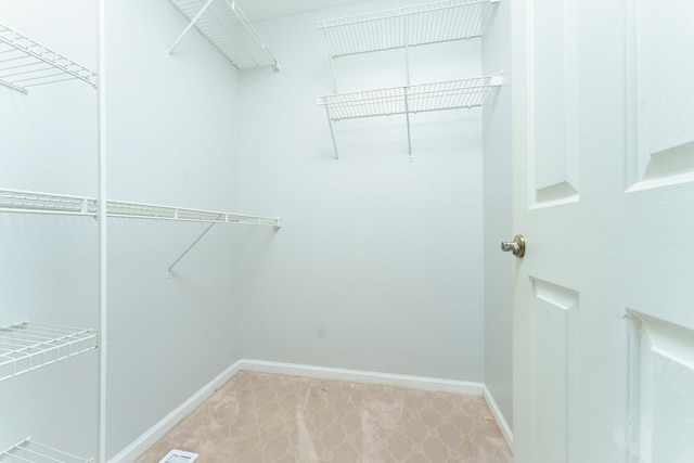 view of walk in closet