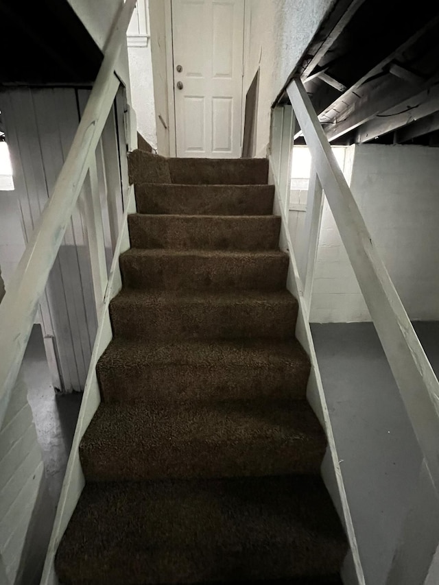 view of stairway