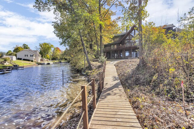 10560 Plaza Ct, Jerome, MI 49249 - dock area featuring a water view