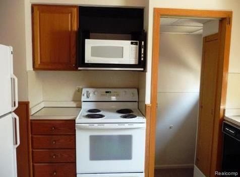 kitchen with white appliances