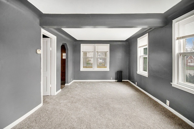 view of carpeted spare room