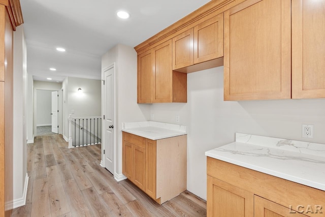 kitchen featuring light hardwood / wood-style floors