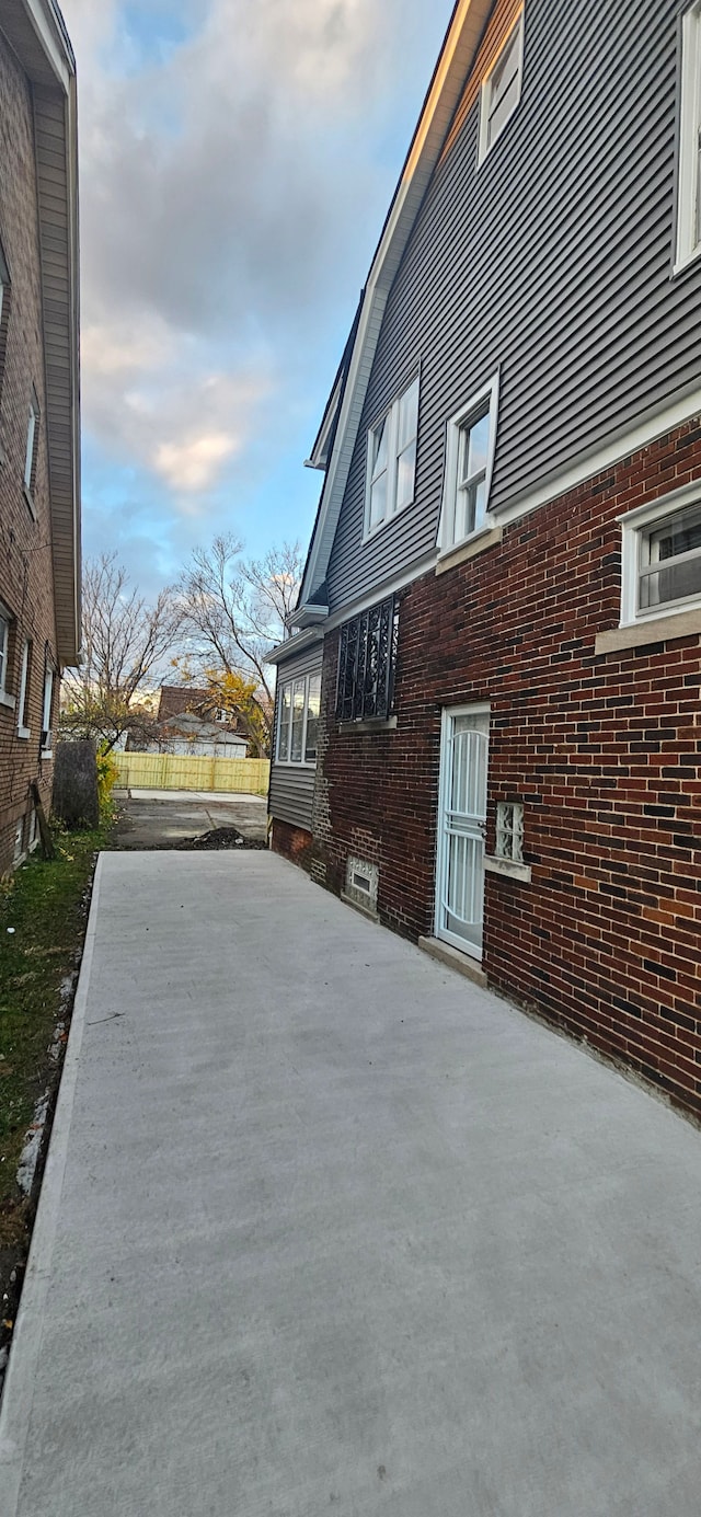 view of home's exterior featuring a patio area