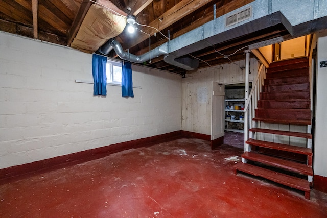 view of basement