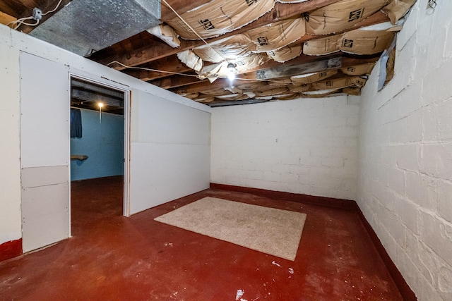view of basement