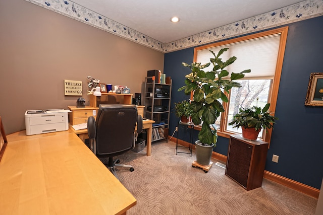 office featuring carpet floors