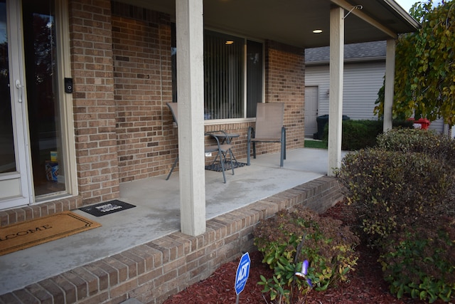 view of patio / terrace featuring covered porch