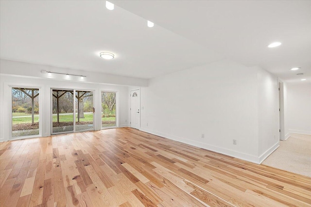 interior space featuring light wood-type flooring