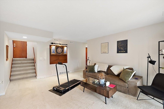 view of carpeted living room