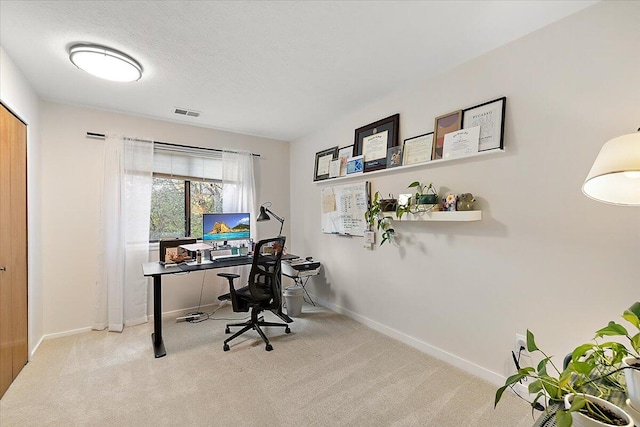 view of carpeted office