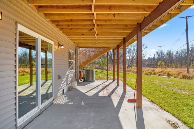 view of patio featuring cooling unit