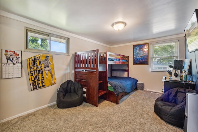 view of carpeted bedroom