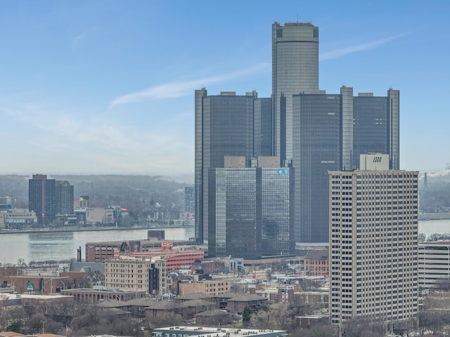 city view with a water view