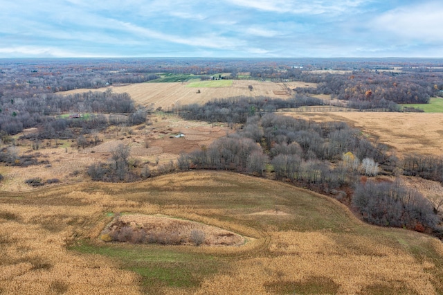 drone / aerial view featuring a rural view