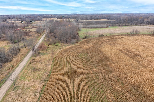 drone / aerial view featuring a rural view