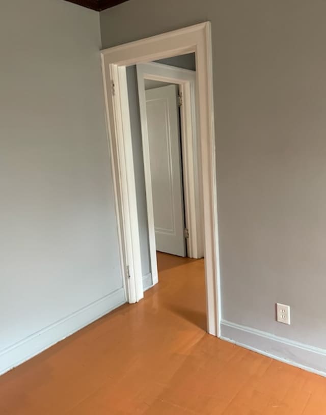 hallway featuring light wood-type flooring