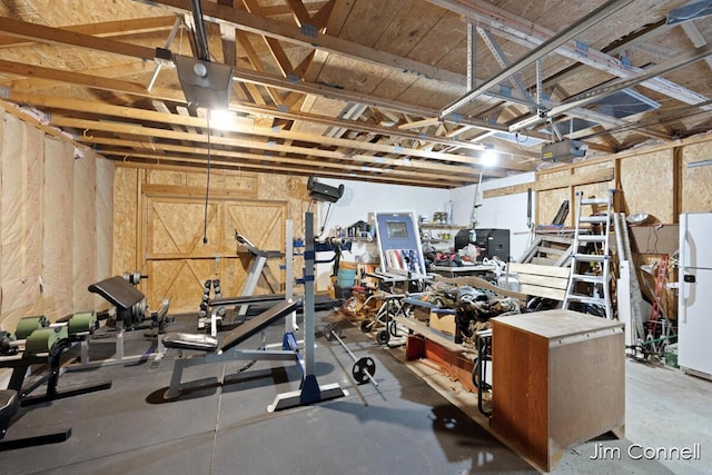 view of workout area