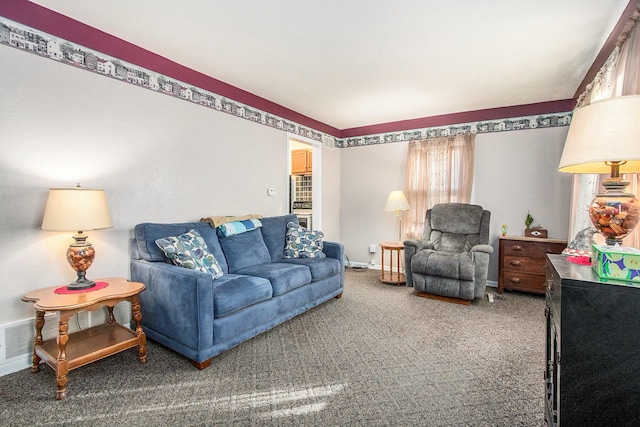 view of carpeted living room