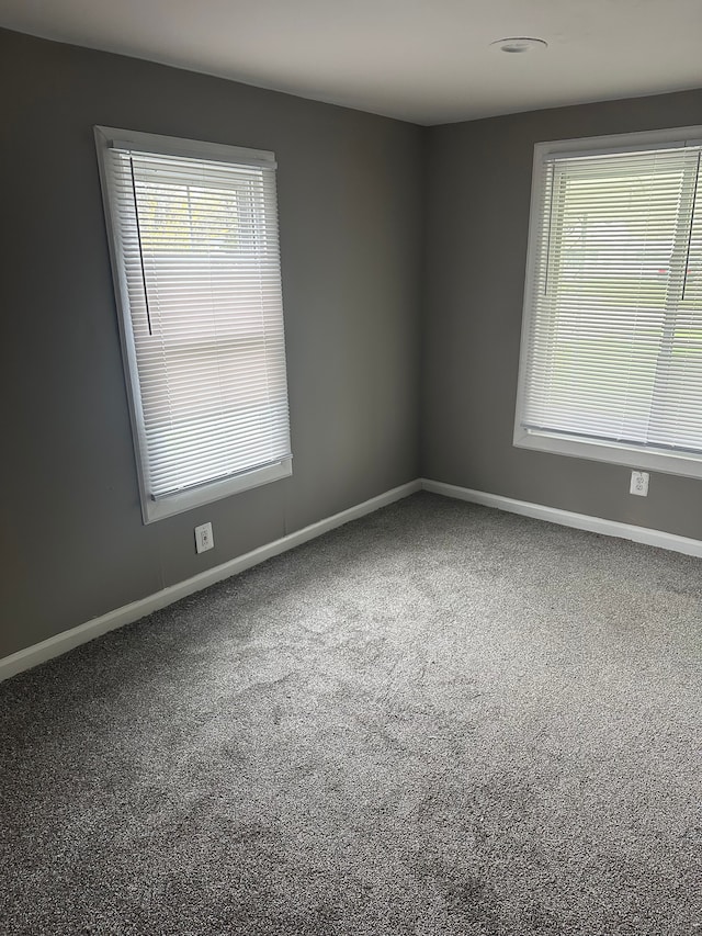 carpeted spare room featuring a healthy amount of sunlight