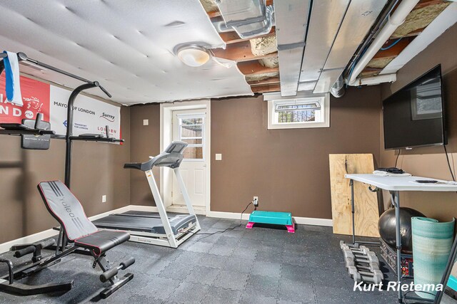 3205 Lakeshore Dr, Saint Joseph, MI 49085 - exercise area featuring baseboards