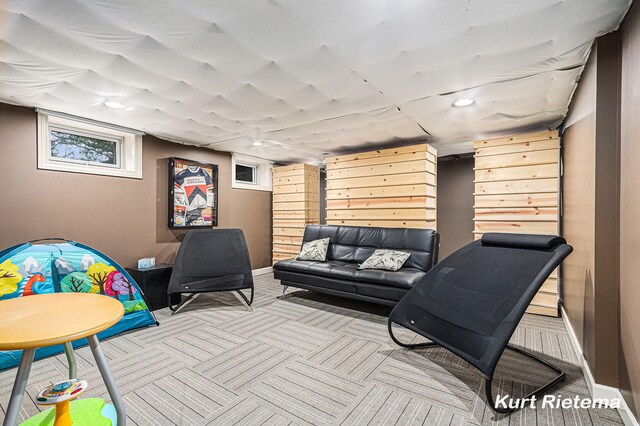 3205 Lakeshore Dr, Saint Joseph, MI 49085 - game room with recessed lighting and carpet floors