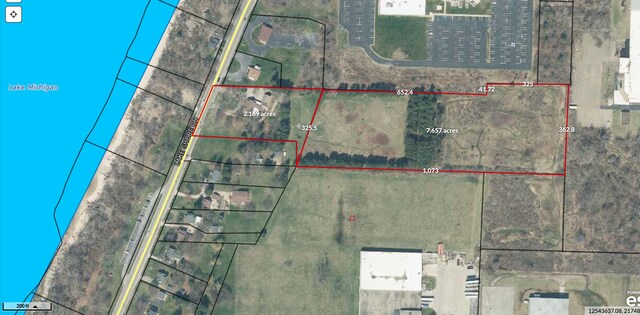 3205 Lakeshore Dr, Saint Joseph, MI 49085 - map of property location with property boundaries highlighted