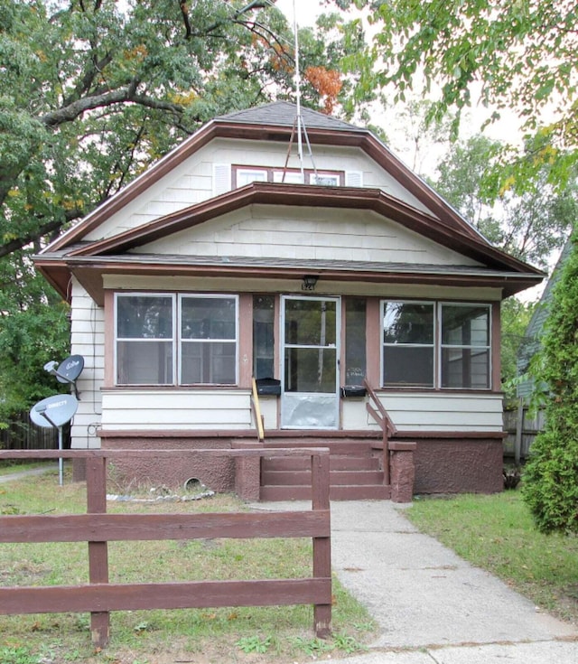 view of bungalow-style home