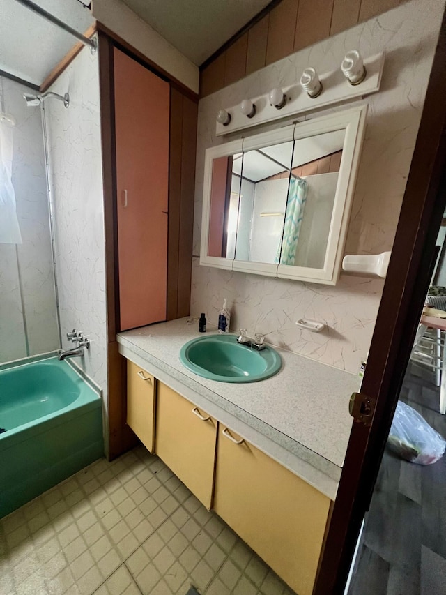 8207 W Columbine, Baldwin, MI 49304 - bathroom featuring vanity and shower / washtub combination