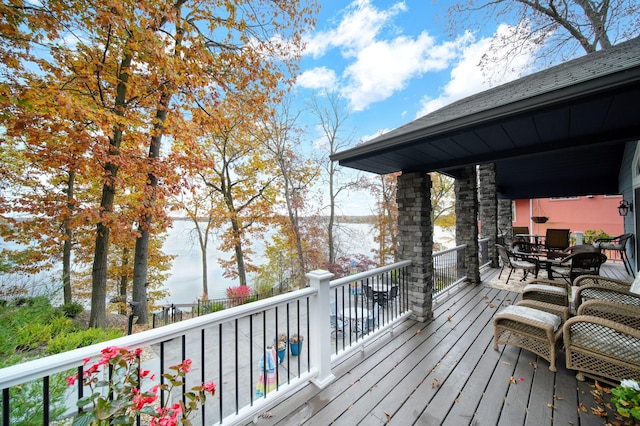 view of wooden deck