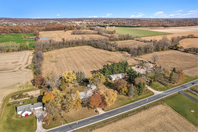 drone / aerial view featuring a rural view