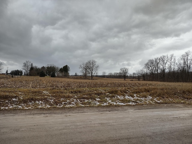 view of road featuring a rural view