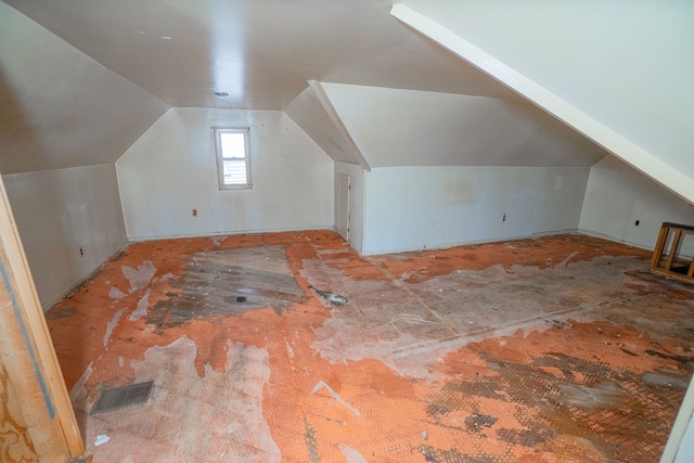 bonus room with lofted ceiling