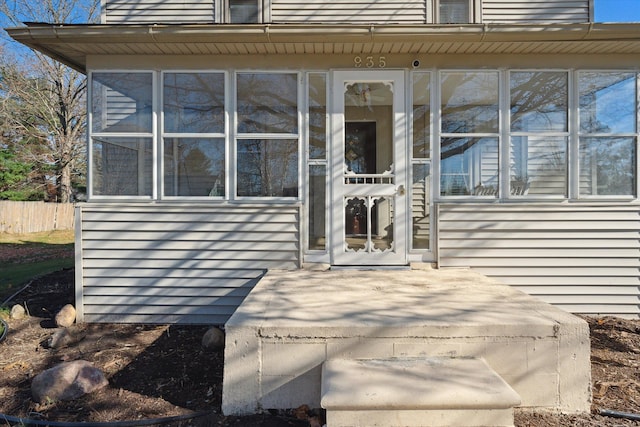 view of doorway to property