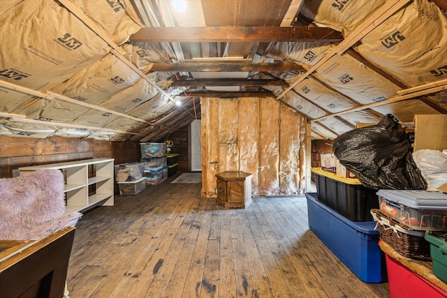 view of attic