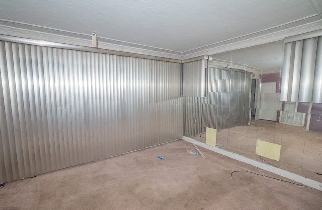 interior space featuring a textured ceiling