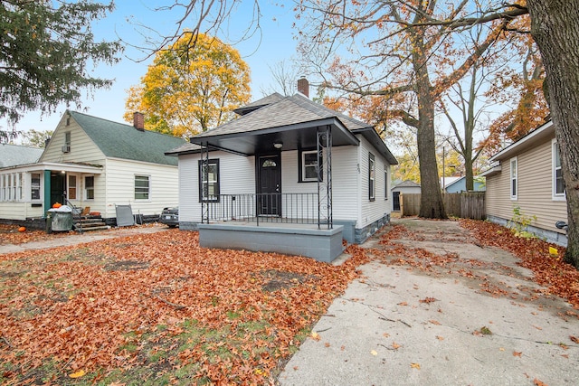 bungalow-style home with covered porch