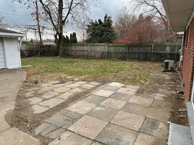 view of patio / terrace featuring central air condition unit