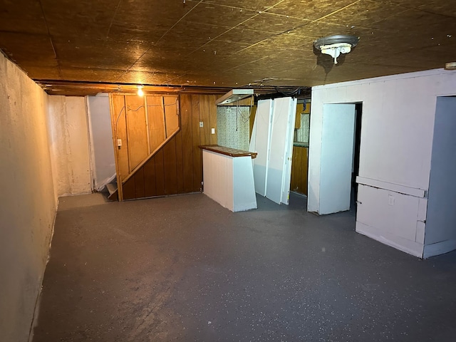 view of basement